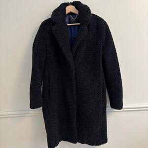 J. Crew Black Teddy Coat